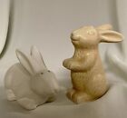 Contemporary Style Cream and Brown Bunny Rabbit Easter Bunny Salt and Pepper