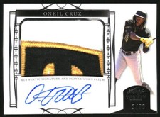 2022 Leaf Trinity Patch Autographs Silver Foil #PAOC1 Oneil Cruz Auto /99