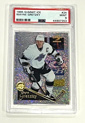 1995-96 PINNACLE SUMMIT ICE WAYNE GRETZKY PSA GRADED 9 CARD #24 Low POP - Image 1 of 2