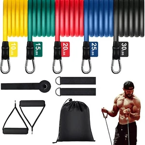 Fasce di resistenza tubi allenamento fitness - Set allenamento casa e palestra di 11 - Foto 1 di 13