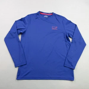 Vineyard Vines Shirt Large 16 Long Sleeve Crew Neck Pocket Lightweight Stretch - Picture 1 of 10