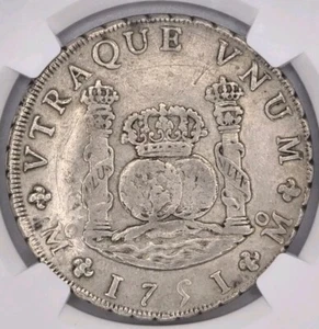 1751 Mo MF Ferdinand VI Mexico Silver 8 Reales NGC KM#104.1 Certified Graded VF - Picture 1 of 6