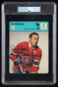 Jean Beliveau Signed 1977 Sportscaster Inscribed "HOF 1972" & "13-All Star Teams - Bild 1 von 2