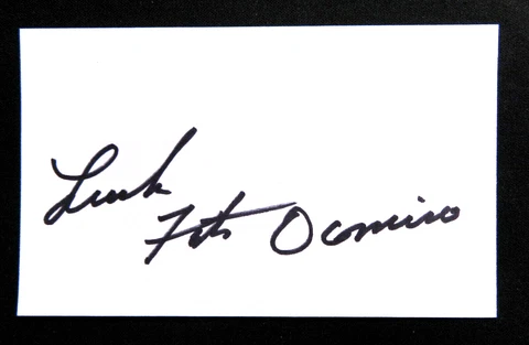 Fats Domino Signed Autograph Index Card Cover
