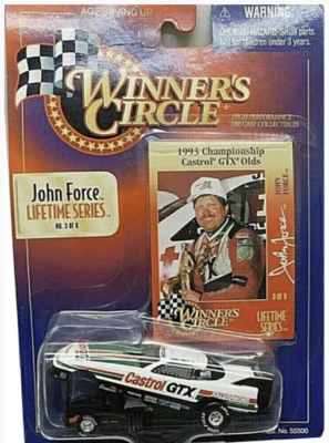 WINNERS CIRCLE JOHN FORCE 1993 CASTROL GTX OLDSMOBILE FUNNY CAR 1/64 diecast - Image 1 of 3