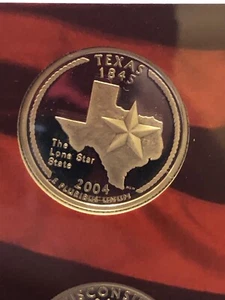 2004 S Proof State Quarter ~ TEXAS ~ 90% Silver - DCAM GEM DIRECT FROM SET - Picture 1 of 1