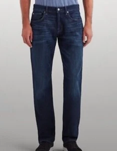 7 For All Mankind Standard Straight Leg Blue Jeans Mens 28x33 NWT - Picture 1 of 11