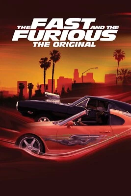 2001 The Fast And The Furious Movie Poster 11X17 Paul Walker Vin Diesel 🚓🍿