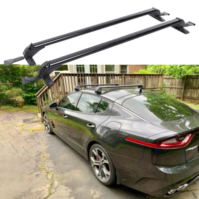 Portaequipajes barra transversal de aluminio con cerradura para Kia Stinger Optima 43" Foto 1 de 4
