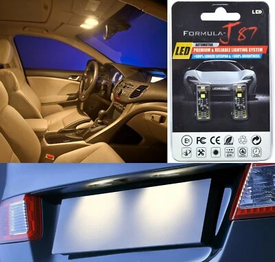 Canbus Error LED Light 168 Warm White Two Bulbs License Plate Replace Stock - Image 1 of 4