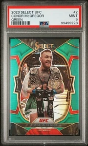 2023 Select UFC Conor McGregor Green /5 #2 PSA 9 Double Champ Belts Prizm Panini - Picture 1 of 2
