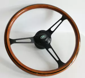 Steering Wheel fits For Land Rover Defender 48 spline Wooden Wood 90 110 130 - Picture 1 of 7