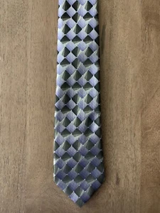 Arrow Neck Tie Purple Black Gray Geometric Design Classic Fit  - Picture 1 of 7