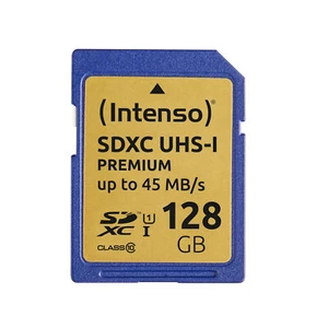 Intenso 128GB SDXC, karta pamięci UHS-I U1, klasa 10 - Zdjęcie 1 z 2