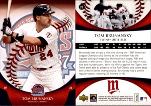 Tom Brunansky 2007 Upper Deck 1987 World Series 20th Anniversary #23 Card