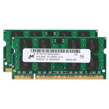 100%For Micron 8GB 2x4GB PC2-6400 DDR2 800Mhz 200Pin CL6 So-Dimm Laptop Memory