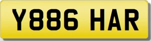 HAR HARRY HARRIET HARLEY HARVEY1986  Private Cherished Registration Number PLATE - Picture 1 of 1