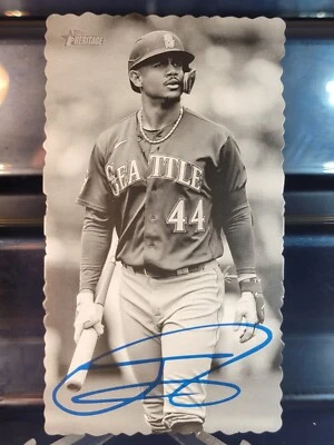 2023 Heritage High Number #DB-10 Julio Rodriguez Deckle Edge Box Topper Mariners - Image 1 of 4