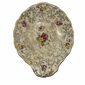 Vintage James Kent #2256 Pearl Delight Muschel/Muschelform Goldrand 5,5" Schale - Bild 1 von 7