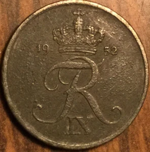 1952 DENMARK 1 ORE COIN - Picture 1 of 2
