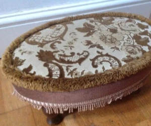 Sherborne Footstool Oval Shaped Duper Kitsch 1970/80 SALE - Picture 1 of 6