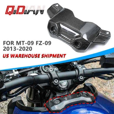 Carbon Fiber Motorcycle Fuel Tank Protector Cover For Yamaha MT09 FZ09 2014-2020 — 第 1/4 张图片