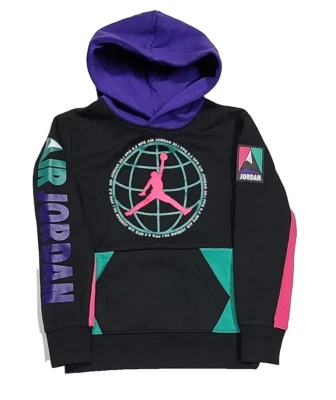 Vintage Jordan Niker Air Jumper Embroidered Athletic Pullover Hoodie Teen Small - Image 1 of 4