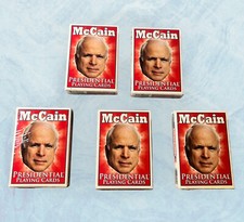 lot of 5 new 2008 Presidential Election Playing Cards McCain Standard Deck