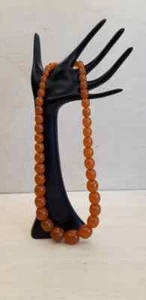 BALTIC HONEY NECKLACE FROM AMBER VINTAGE BEAUTIFUL PRESSED 68gr - Picture 1 of 10