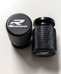 Ventilkappen für BMWS1000R Motorrad Schwarz ALU NEU 2er Set valve caps - Bild 1 von 1