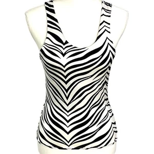 Pizzazz Performance Wear Zebra Print Racerback Tank Top Cheer Dance Adult M Yoga - Picture 1 of 7