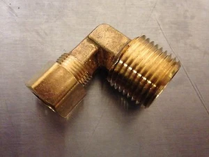 (10) BRASSCRAFT 272414 MÄNNLICH MESSING 3/8 ZOLL KOMPRESSION X 1/2 ZOLL MIP-BOGEN 2EP - Bild 1 von 5