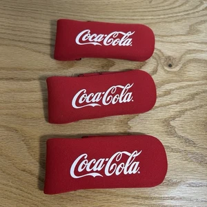 Lot Of 3 Coca Cola Neoprene Putter Head Cover Red - Picture 1 of 6