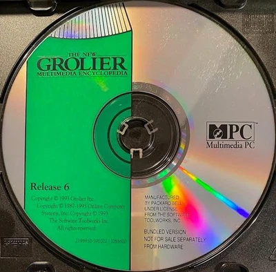 The New GROLIER Multimedia Encyclopedia, (release #6) (MPC, "Disc-Only", 1993 - Image 1 of 2