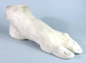 MICHELANGELO's DAVID FUSS SKULPTUR Vintage Gips Pop Art Statue Wandbehang - Bild 1 von 11