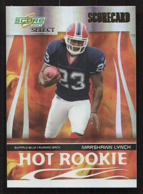 2007 Score Select Marshawn Lynch Hot Rookies Scorecard #/100 #HR-4 Card - Image 1 of 2