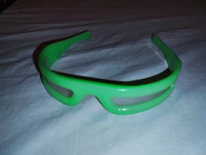 Vintage Green Glow In The Dark Lightrix Diffraction Glasses Rave 1990's - Picture 1 of 4