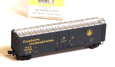 507 00 401 MTL Z-scale 50' Standard Box car  B&O BALTIMORE OHIO - Image 1 of 3