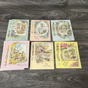 Vintage Get Well Cards Unused Set Of 13 W/envelopes USA Made Floral Cottage Core - Picture 1 of 9