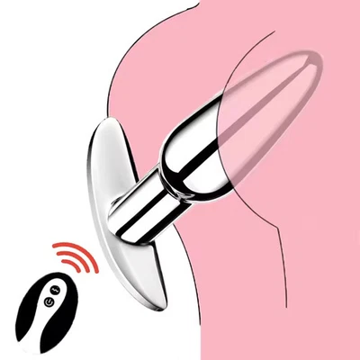 Consolador de 10 velocidades vibrador anal enchufe trasero inalámbrico control remoto juguetes sexuales para próstata Foto 1 de 4