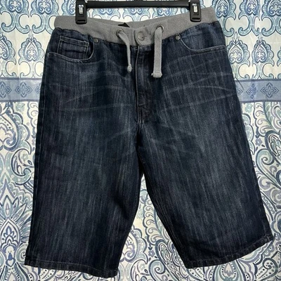 Pantalones Cortos No Fear Para Hombre Medianos Azul Denim Patinador Retro Años 90 Y2K Pantalones Cortos Jean Grunge Foto 1 de 4