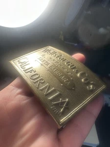 Vintage Tiffany & Co 550-522 Broadway NY Brass Belt Buckle McGuire Contract  - Picture 1 of 5