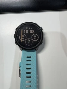 Garmin Forerunner 245 Music GPS Smartwatch - black with blue strap - Picture 1 of 5
