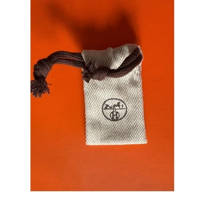 Bolsa de almacenamiento Hermes bolsa antipolvo bolsa naranja para joyas tamaño aprox. W5x H7,5 cm Foto 1 de 2