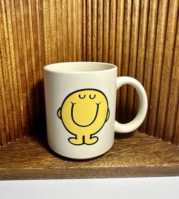 Retro Mr. Happy Mug, Mr. Men & Little Miss Typo Store Coffee Tea Stoneware Mug - Image 1 of 4