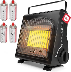 Riscaldatore a Gas Portatile, Riscaldatore Da Campeggio 1,7 Kw, Riscaldatore a G - Foto 1 di 12