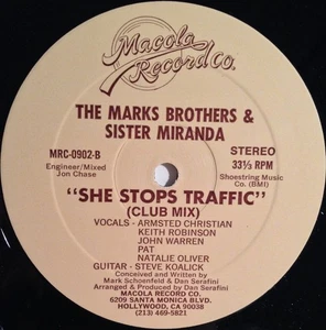 The Marks Brothers & Sister Miranda - She Stops Traffic (12") (Near Mint (NM or  - Imagen 1 de 1