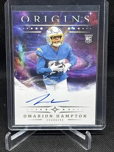 2025 PANINI ORIGINS OMARION HAMPTON ROOKIE ON CARD AUTO CHARGERS RC 🔥🔥 - Picture 1 of 3
