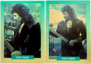 TONY IOMMI BLACK SABBATH 2 CARD SET Brockum RockCards 1991 USA 1st Ed. 34Yrs! - Foto 1 di 5