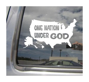 One Nation Under God - America Country Christian Car Vinyl Decal Sticker 08443 - Bild 1 von 1